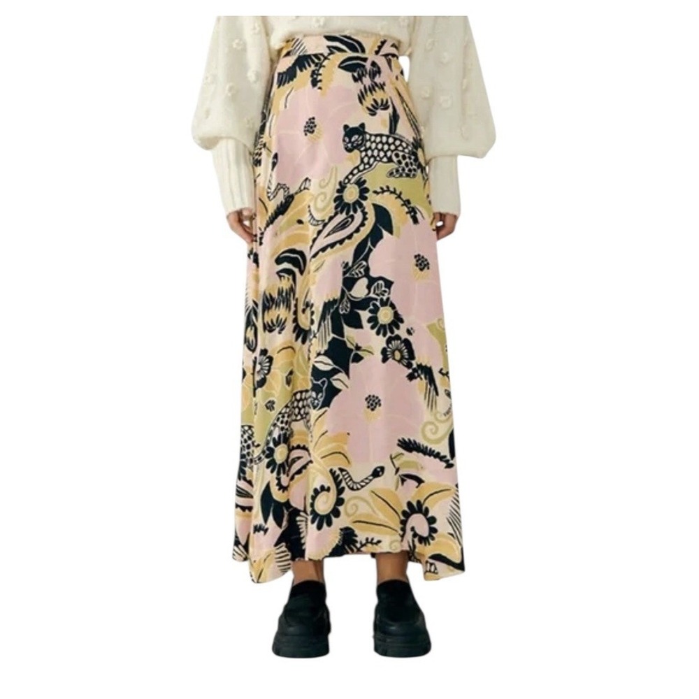 Farm Rio Maxi Skirt Women's Small Floral Tropical Designer Resort Beach